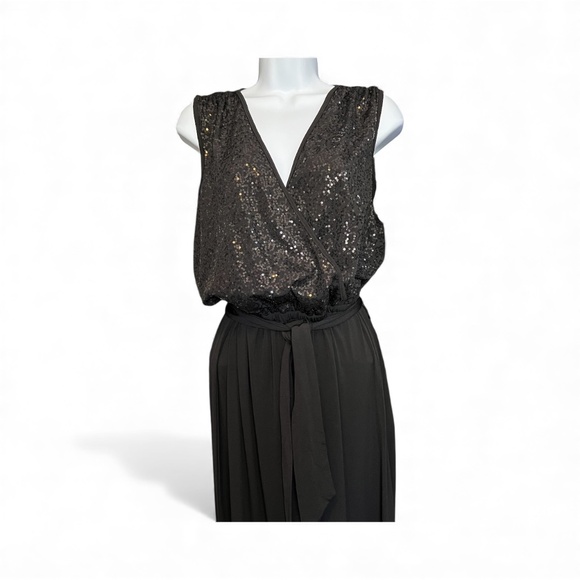 EUC SPENSE Black Sequin Detail Jumpsuit | Sz 10 - Picture 3 of 7